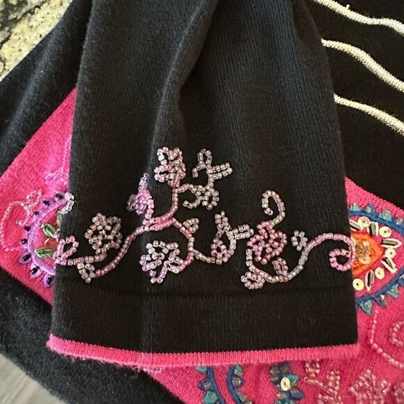 EUC - Just B Women’s Paisley Button Up Cardigan Sweater - Size XL - Picture 9 of 10